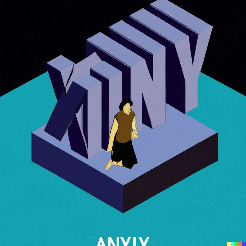 a representation of anxiety, isometric art